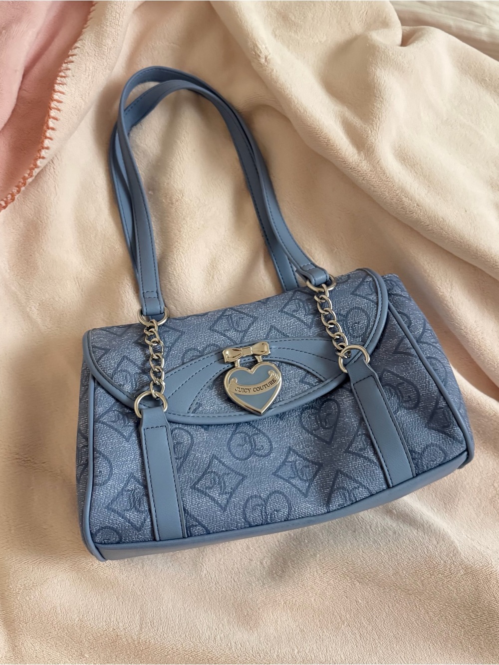 Juicy Couture Light Blue Precious Moments  Shoulder Bag